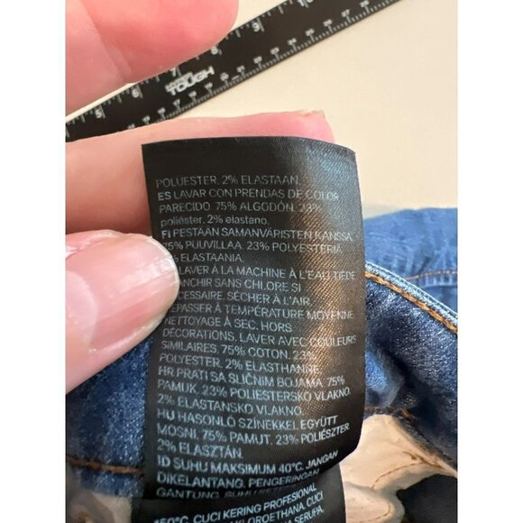 & Denim Sz 31 Skinny Low Waist Jeans Medium Wash Women - Picture 7 of 7